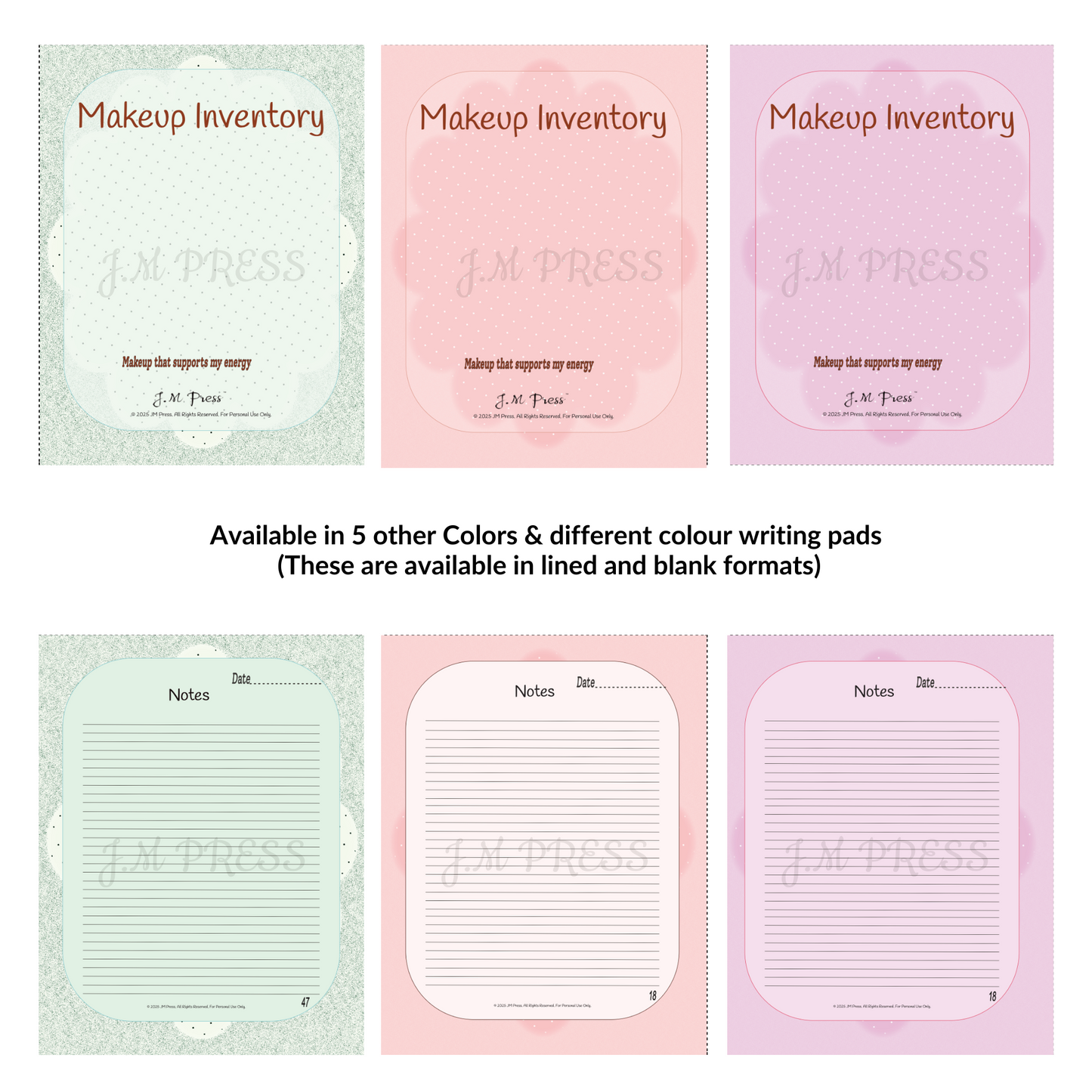 Makeup Inventory – Beauty Product Tracker (JM Press Beauty Edition)