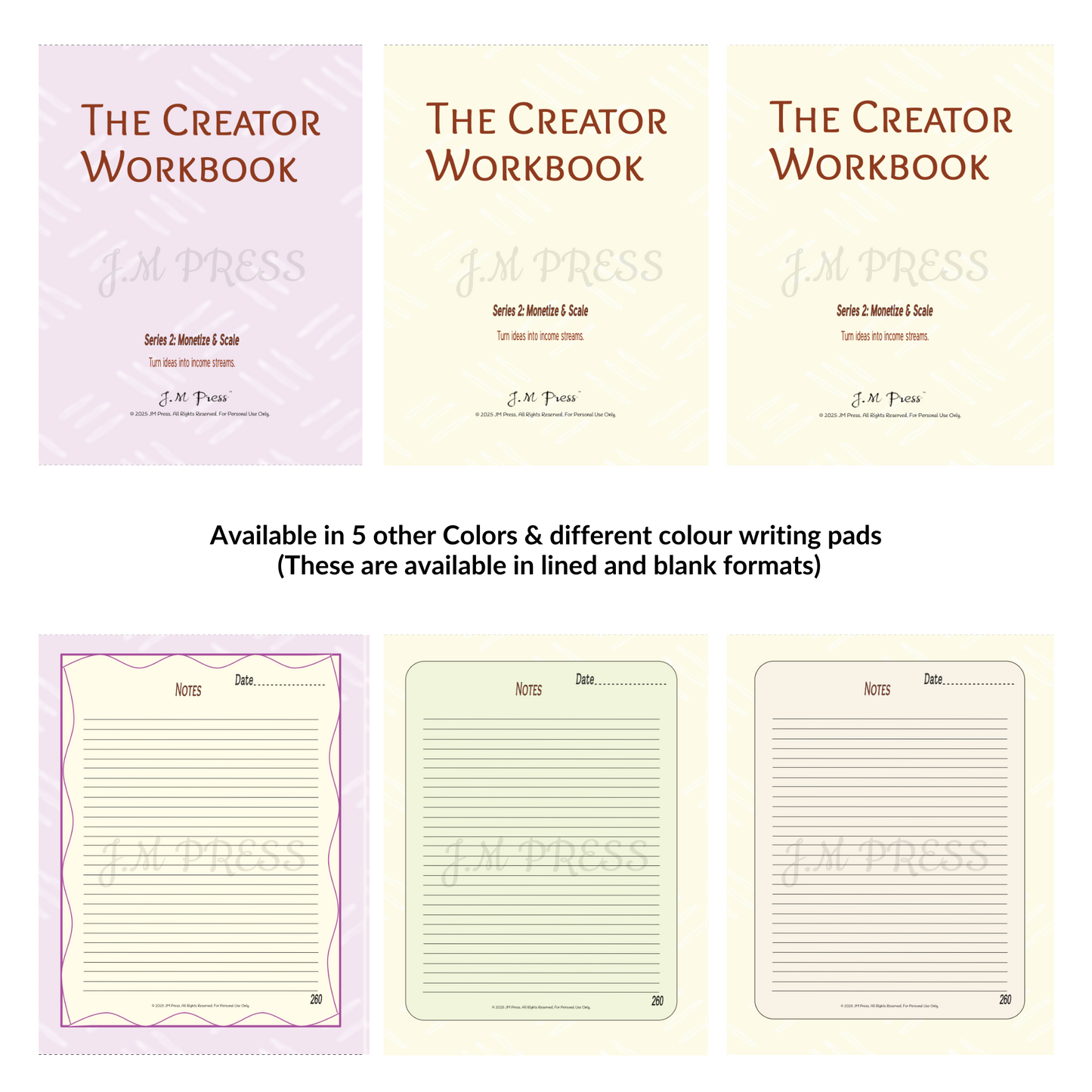 The Creator Workbook – Series 2 (JM Press Workbook Edition)