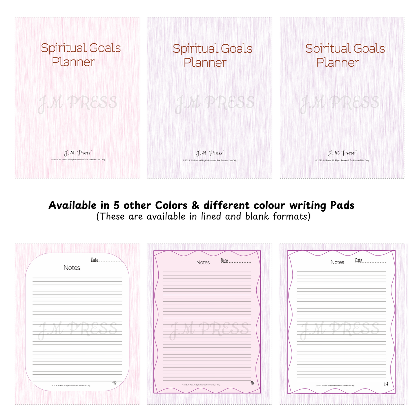 Spiritual Goals Planner – 12-Month Faith Alignment (JM Press Faith Edition)