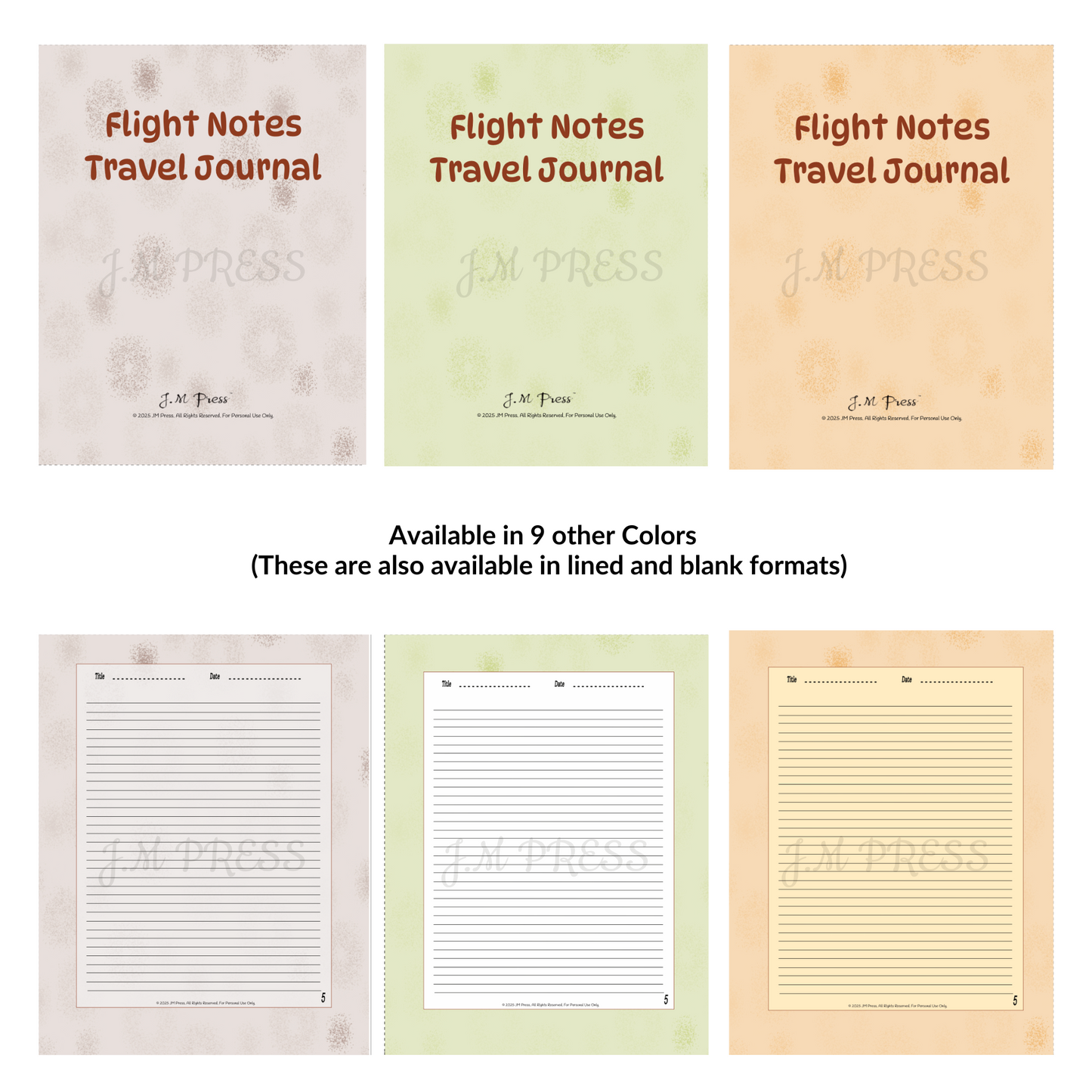 Flight Notes Travel Journal – JM Press Notebooks Edition