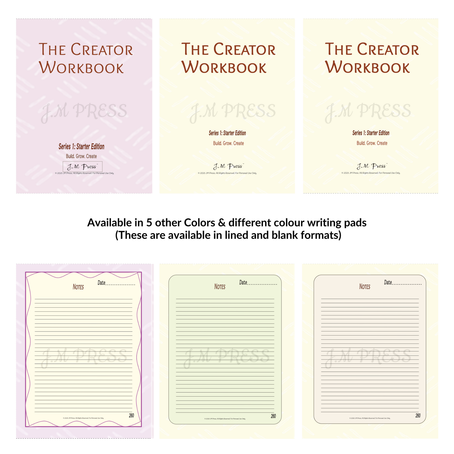 The Creator Workbook – Series 1 (JM Press Workbook Edition)