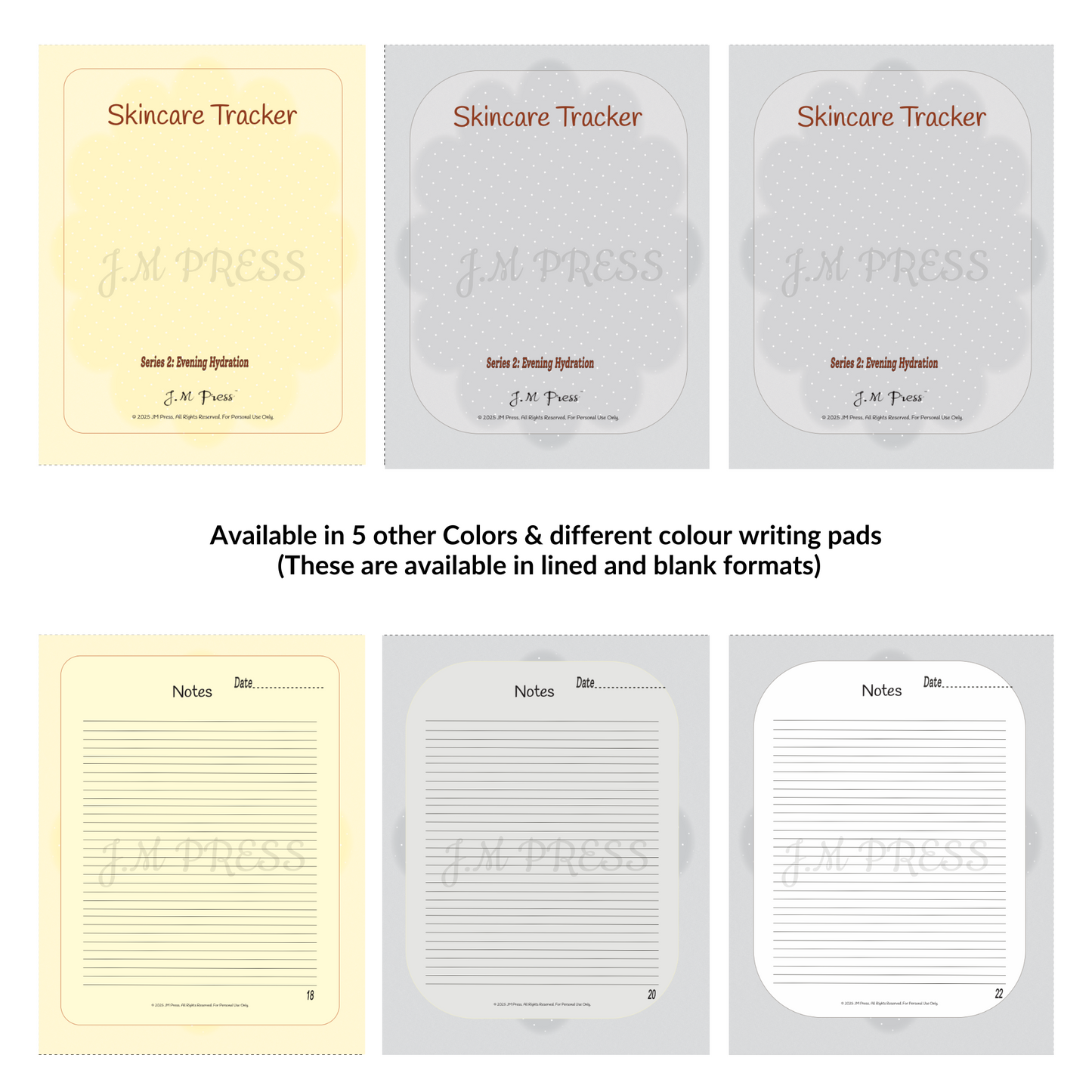 Skincare Tracker – Evening Hydration (JM Press Beauty Edition)