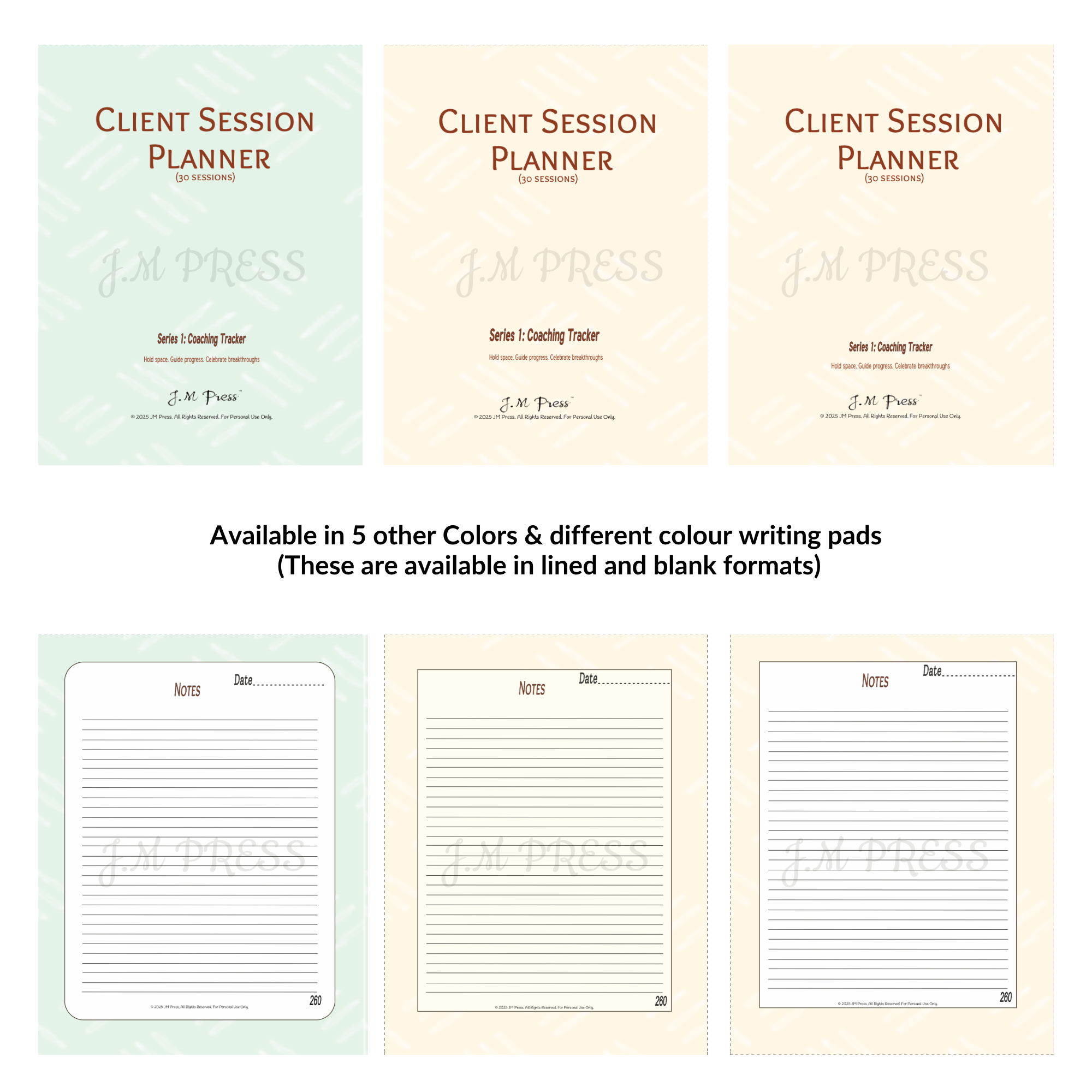 Client Session Planner – Series 1 (JM Press Workbook Edition)