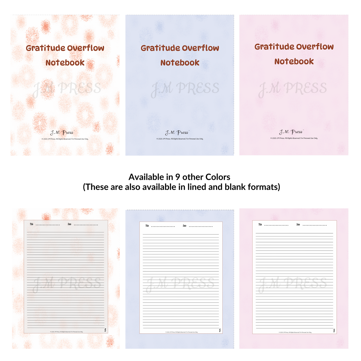 Gratitude Overflow Notebook – JM Press Notebooks Edition