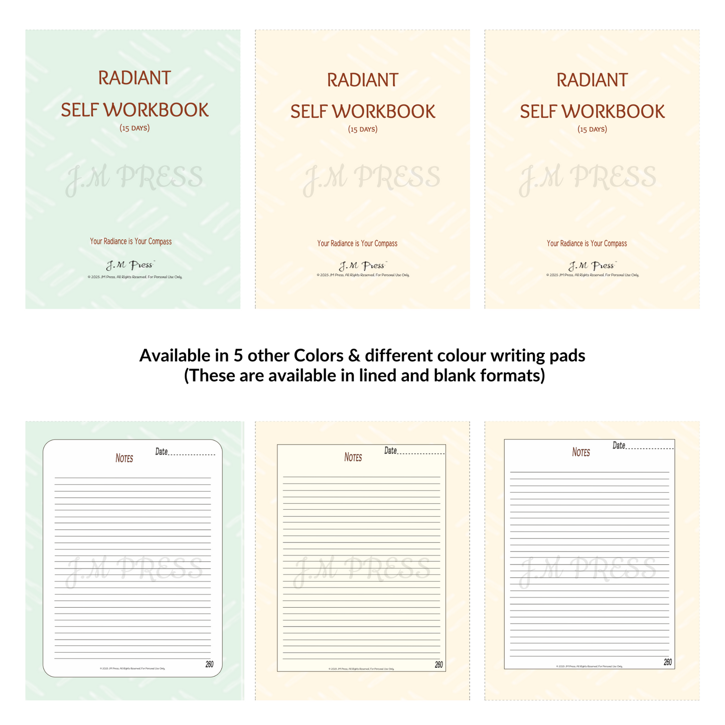 Radiant Self Workbook – 15 Days (JM Press Workbook Edition)