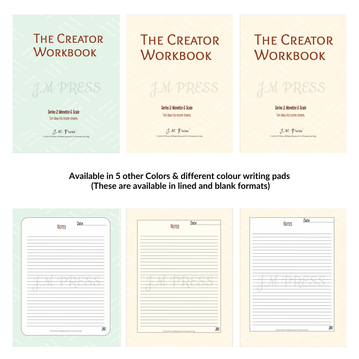 The Creator Workbook – Series 2 (JM Press Workbook Edition)
