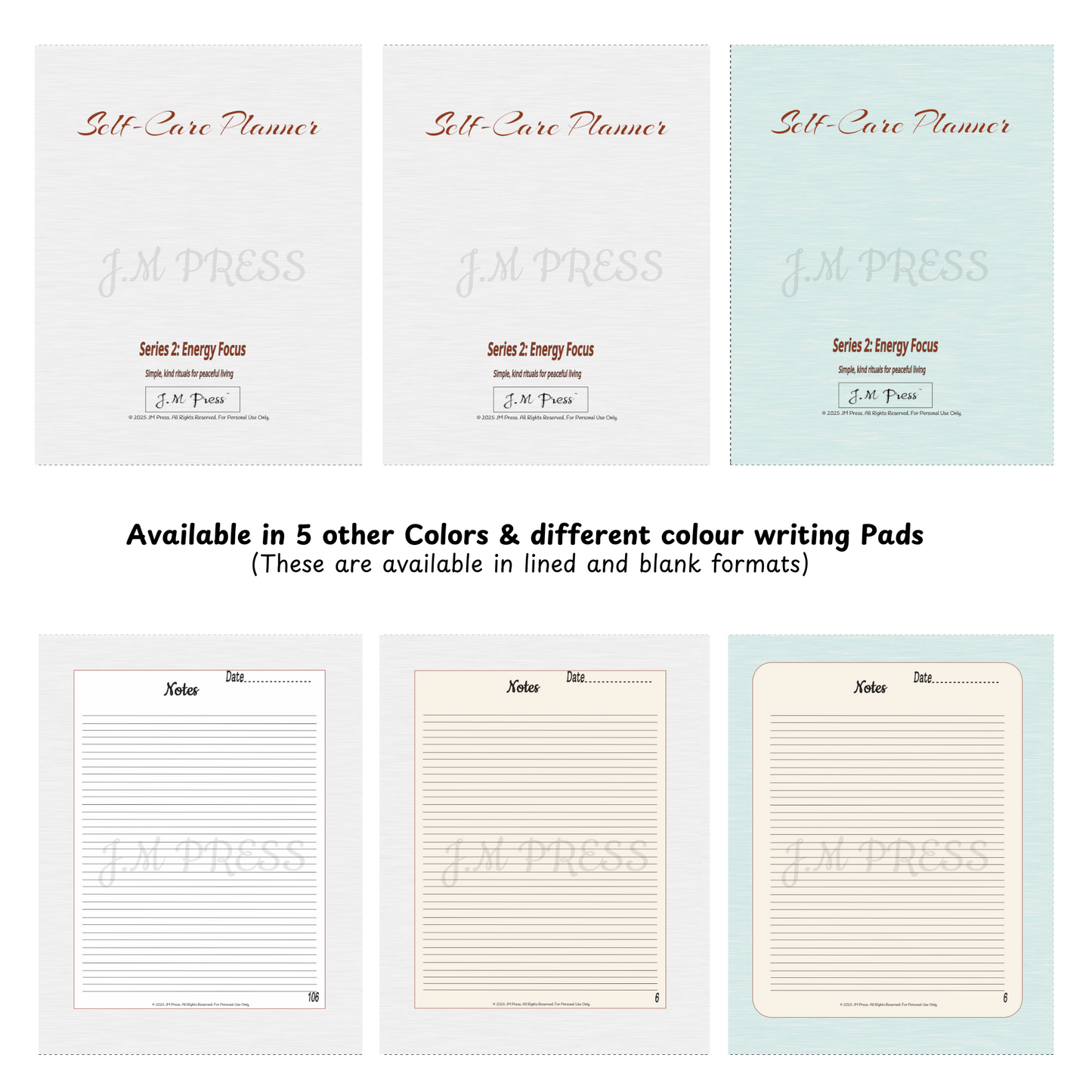 Self-Care Planner – Energy Focus (Wellness Edition Planner)