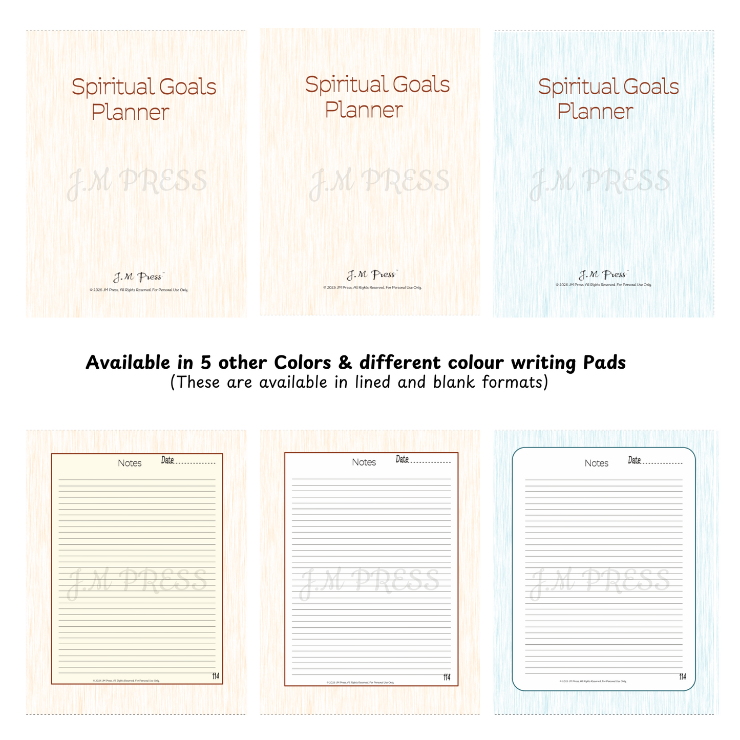 Spiritual Goals Planner – 12-Month Faith Alignment (JM Press Faith Edition)