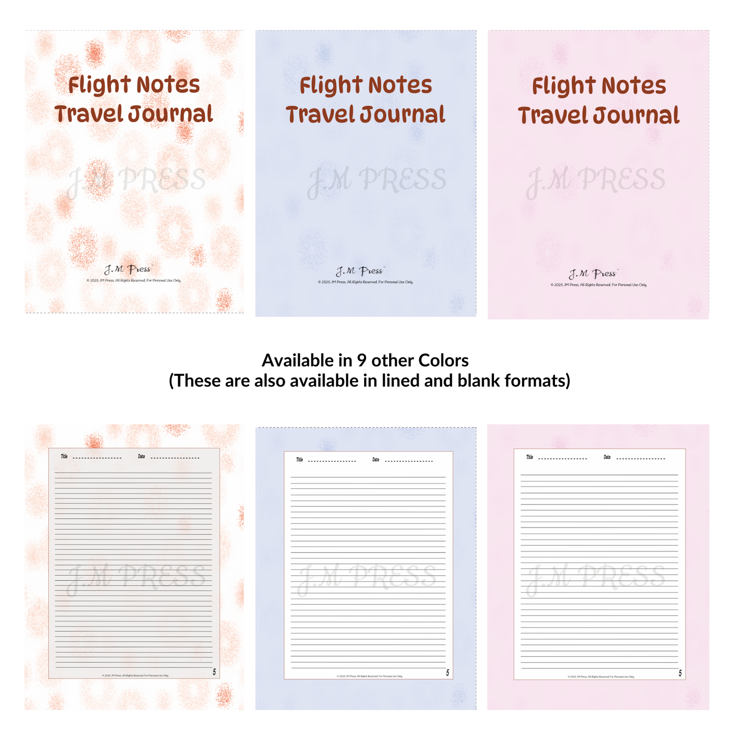 Flight Notes Travel Journal – JM Press Notebooks Edition