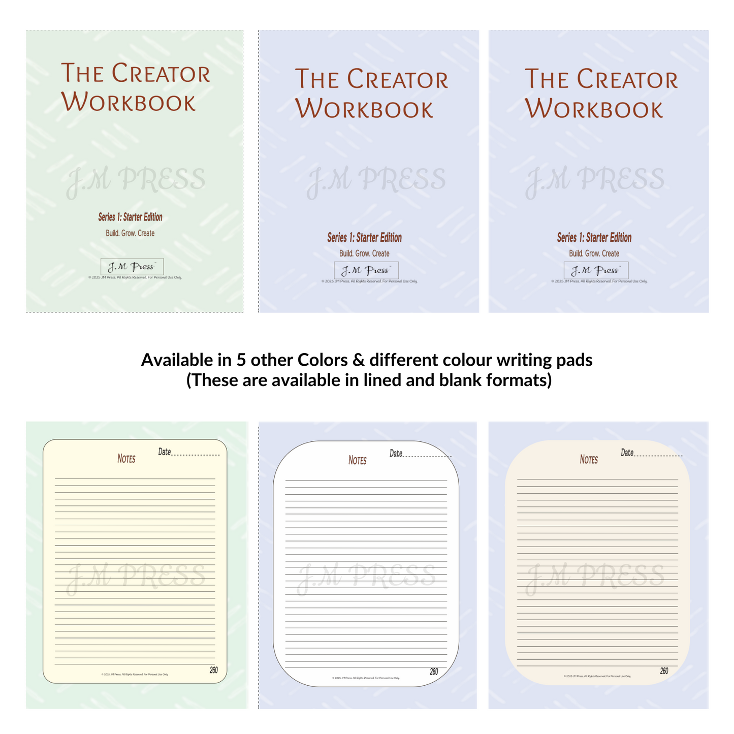 The Creator Workbook – Series 1 (JM Press Workbook Edition)