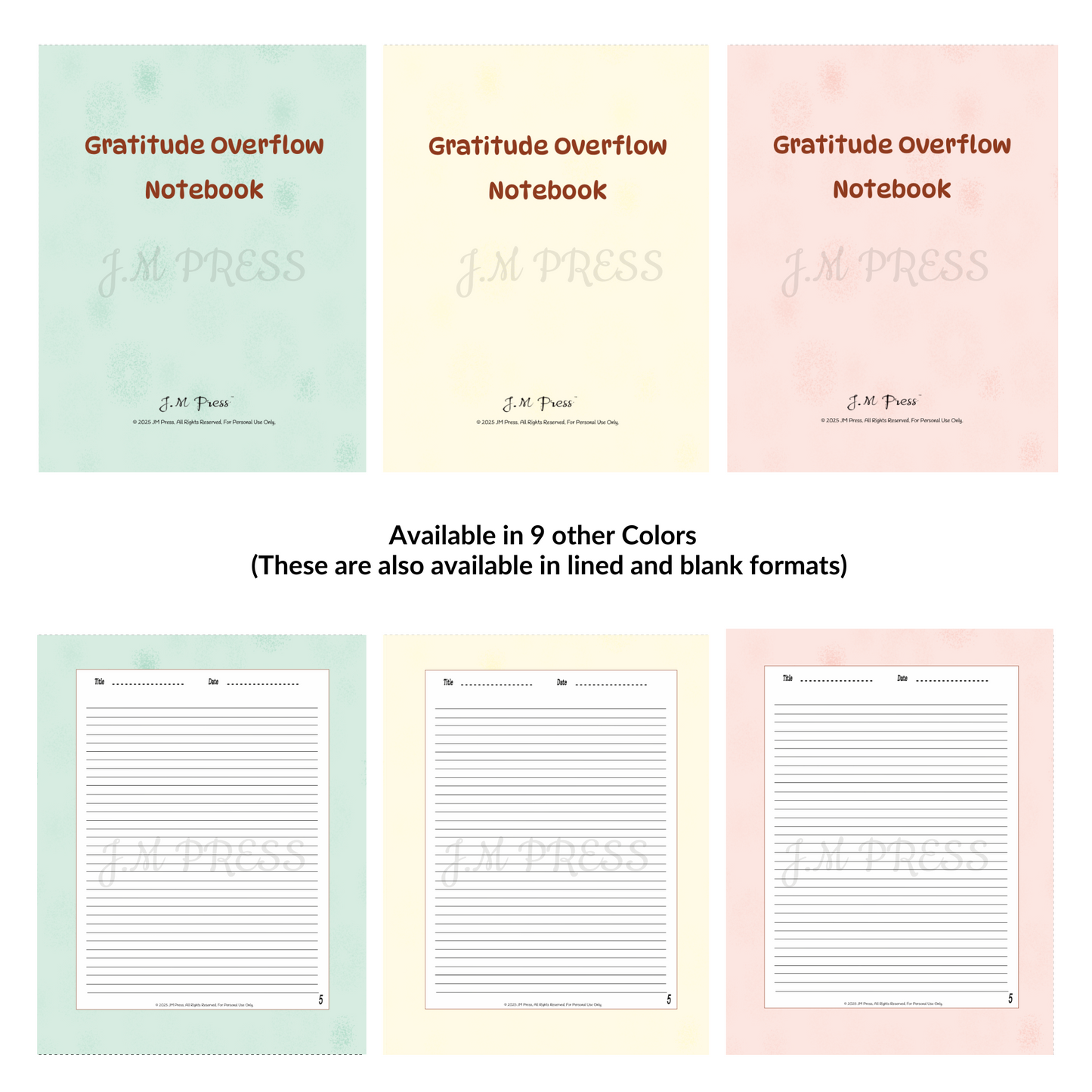 Gratitude Overflow Notebook – JM Press Notebooks Edition