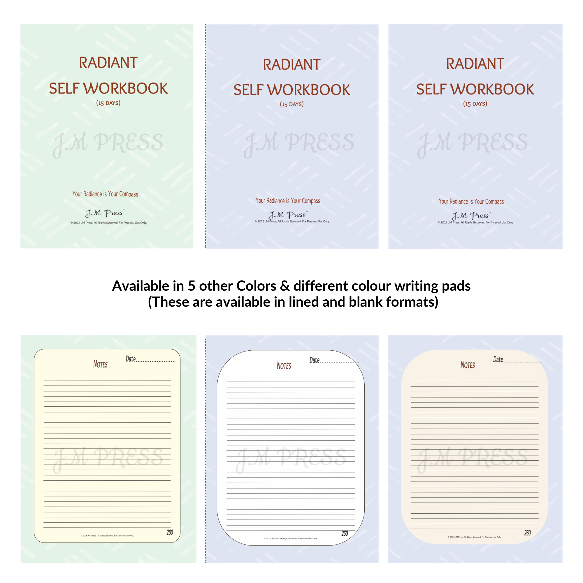 Radiant Self Workbook – 15 Days (JM Press Workbook Edition)