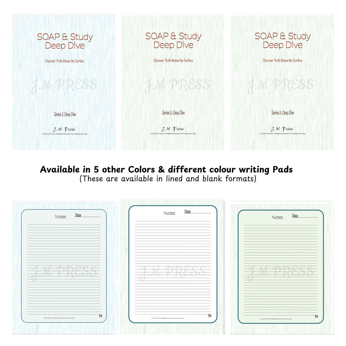 SOAP Bible Study Pages – Deep Dive Study (JM Press Faith Edition)