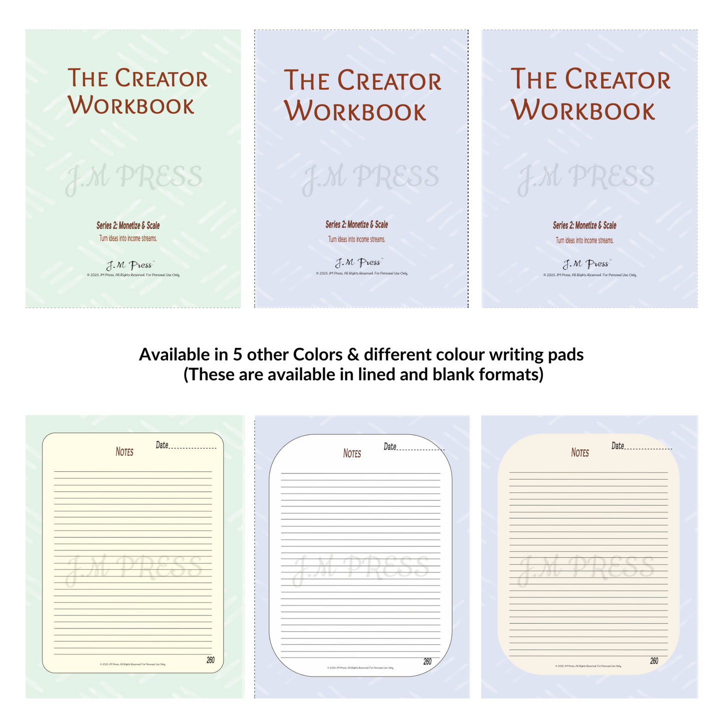 The Creator Workbook – Series 2 (JM Press Workbook Edition)