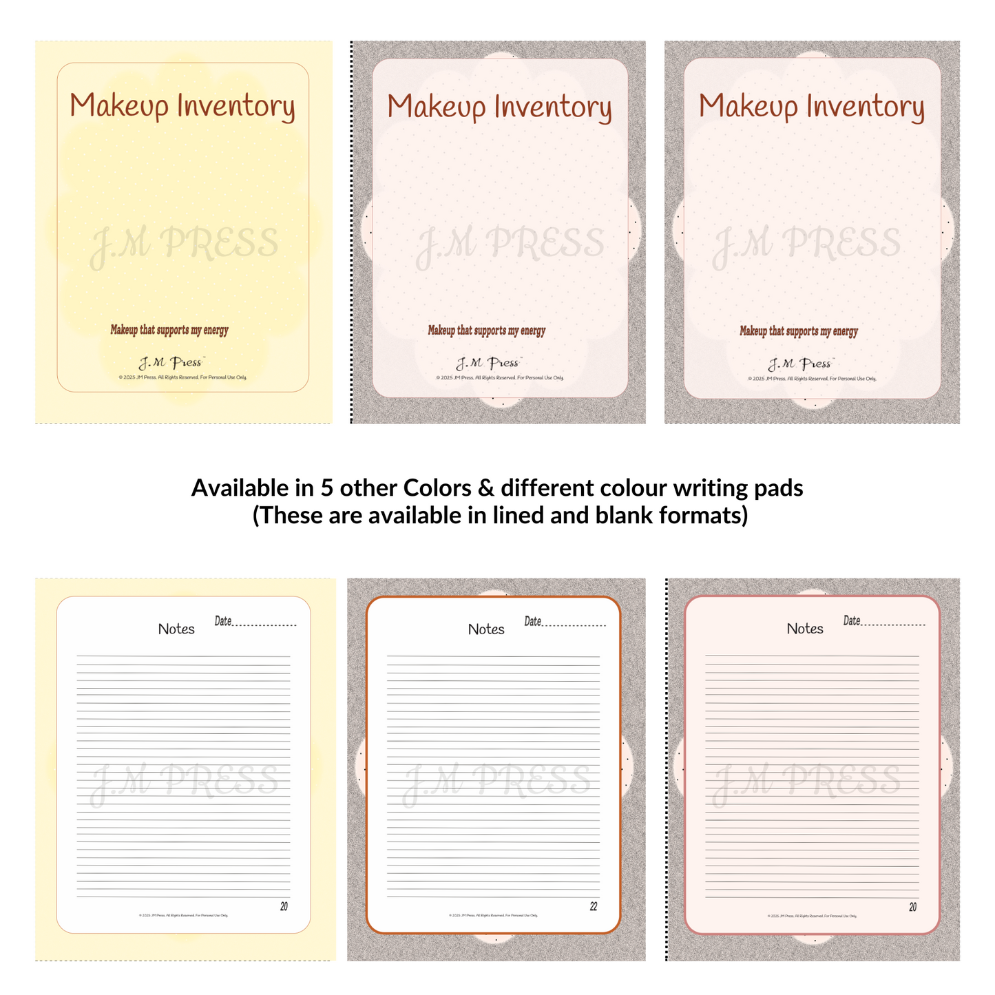 Makeup Inventory – Beauty Product Tracker (JM Press Beauty Edition)