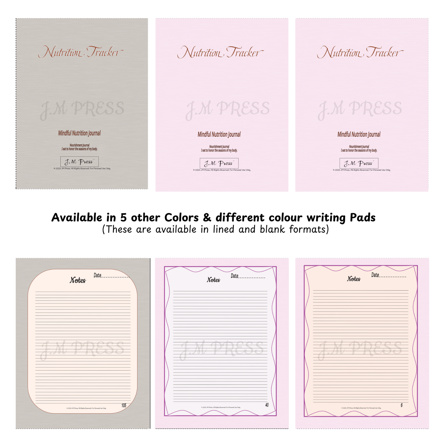 Nutrition Tracker – Mindful Nutrition Journal (Wellness Edition Journal)