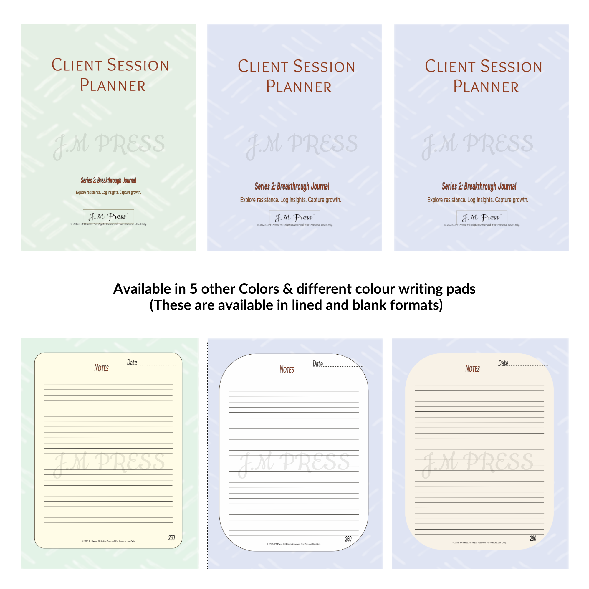 Client Session Planner – Series 2 (JM Press Workbook Edition)
