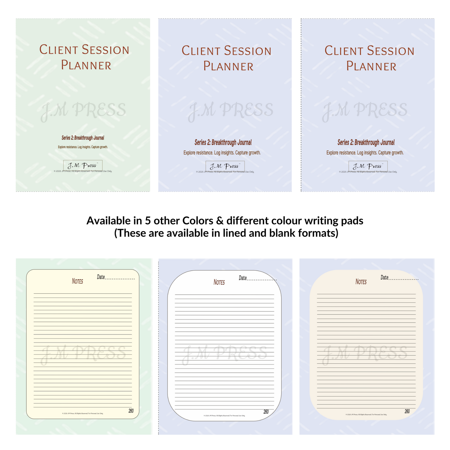 Client Session Planner – Series 2 (JM Press Workbook Edition)