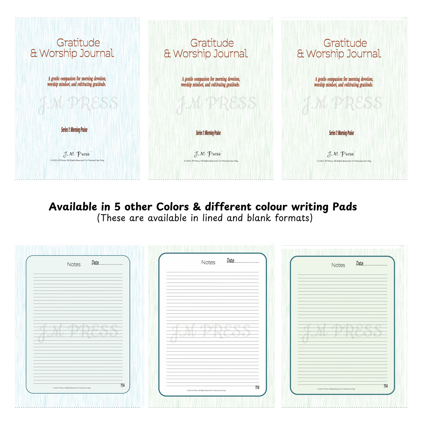 Gratitude & Worship Journal – Morning Praise (JM Press Faith Edition)