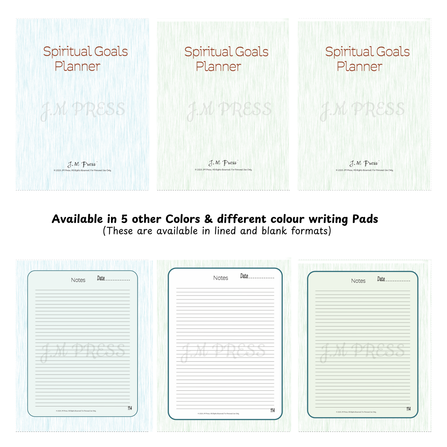 Spiritual Goals Planner – 12-Month Faith Alignment (JM Press Faith Edition)