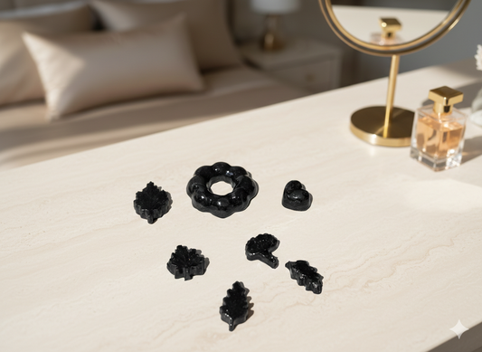 Hand-Sculpted Mixed Clay Motifs – Resin-Coated Charm Set (6 Pieces)