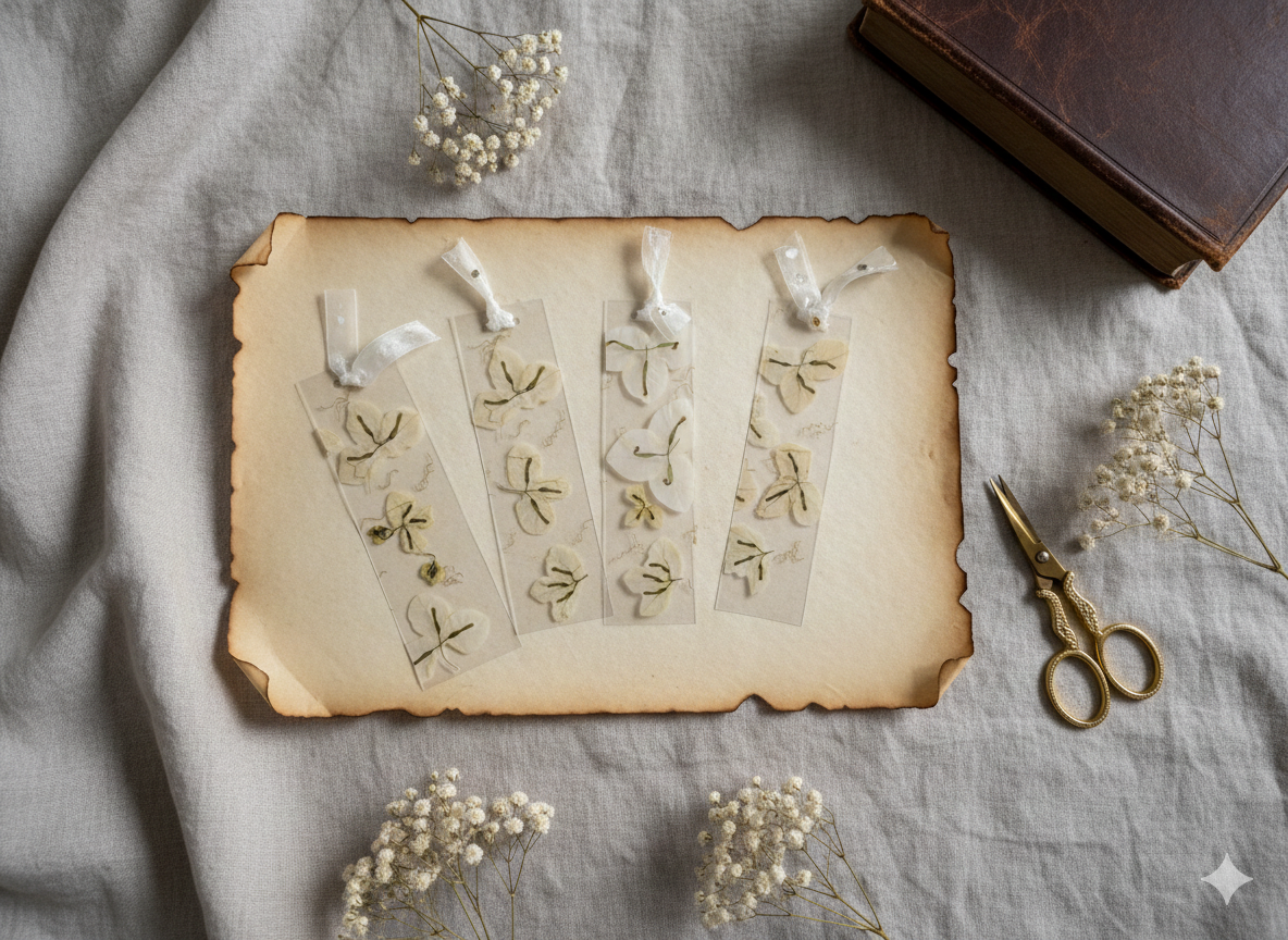Bougainvillea – Ivory Bloom Bookmark