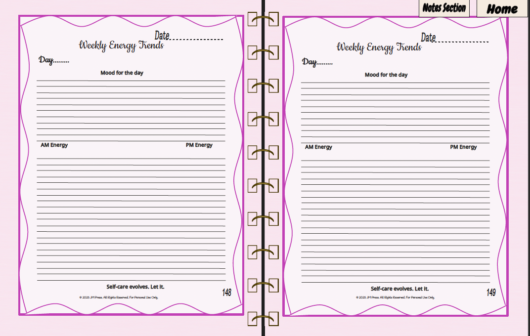 Self-Care Planner – Energy Focus (Wellness Edition Planner)