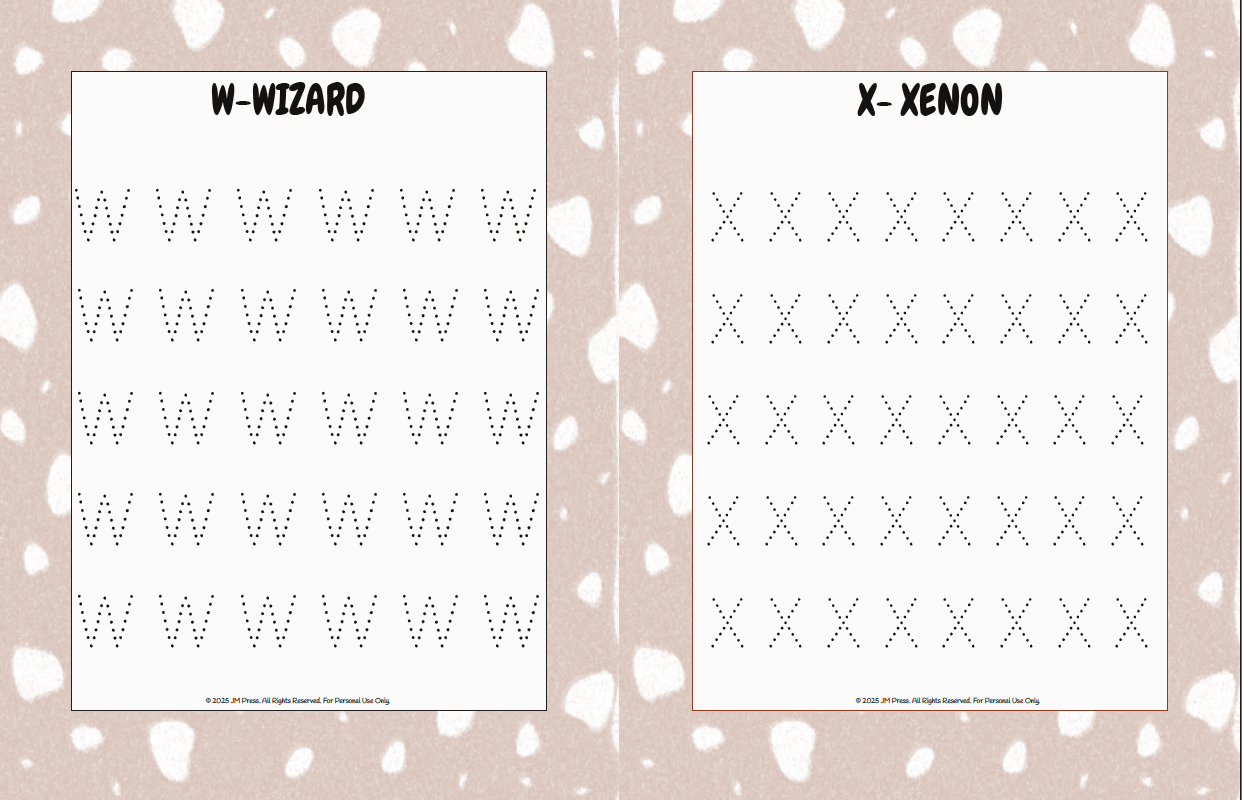 Handwriting Workbook – A to Z Uppercase Alphabet Dotted Tracing Practice (JM Press Kids Edition)