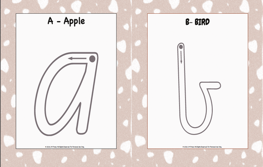 Lowercase Letter Tracing with Arrows