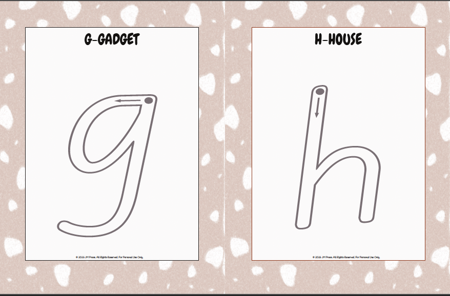 Lowercase Letter Tracing with Arrows