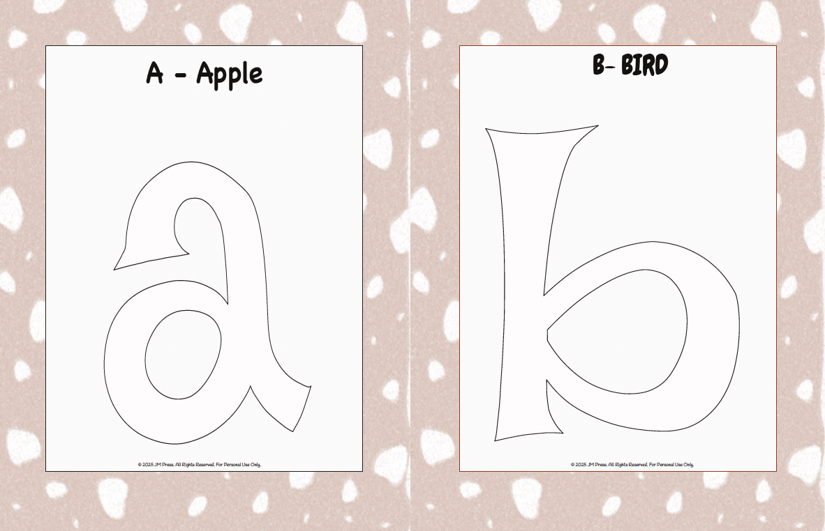 Handwriting Workbook – A to Z Lowercase Alphabet Letter Formation & Coloring Practice (JM Press Kids Edition)