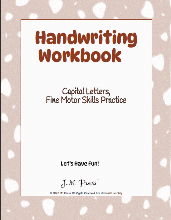 Handwriting Workbook – A to Z Capital Letters Fine Motor Skills (JM Press Kids Edition)
