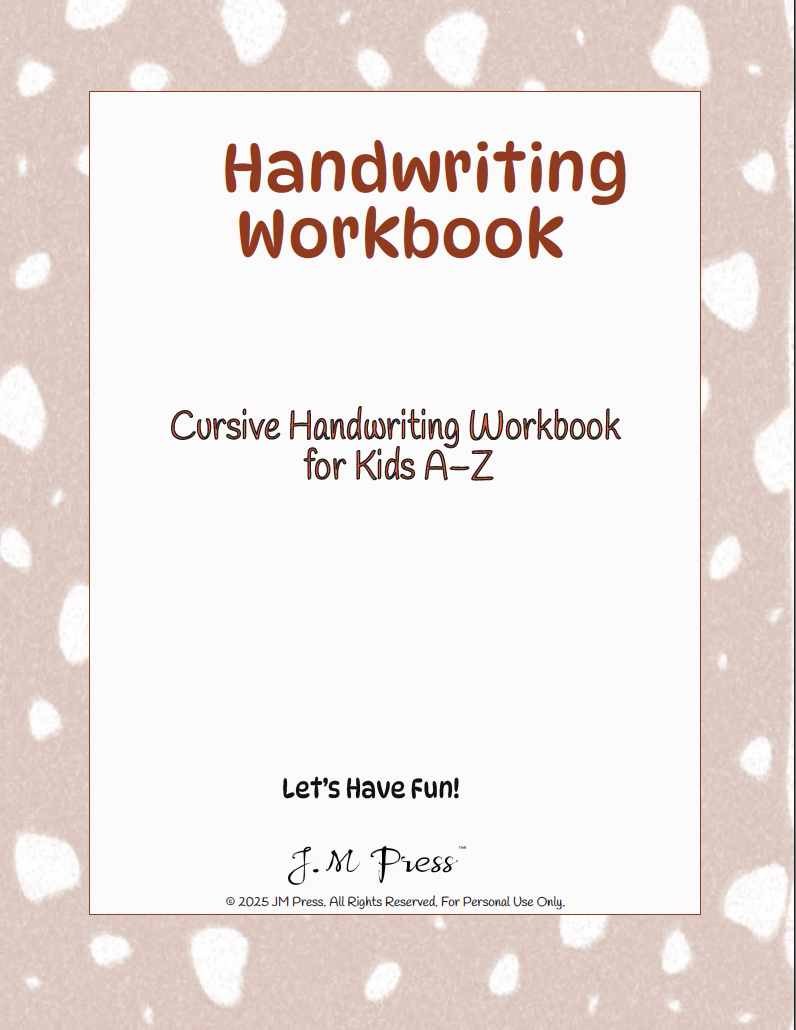 Handwriting Workbook – A to Z Cursive Writing Practice (JM Press Kids Edition)