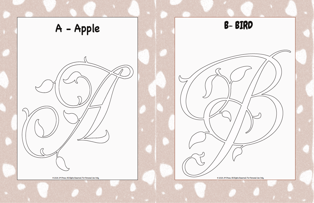 Handwriting Workbook – A to Z Calligraphy Style Letters (JM Press Kids Edition)