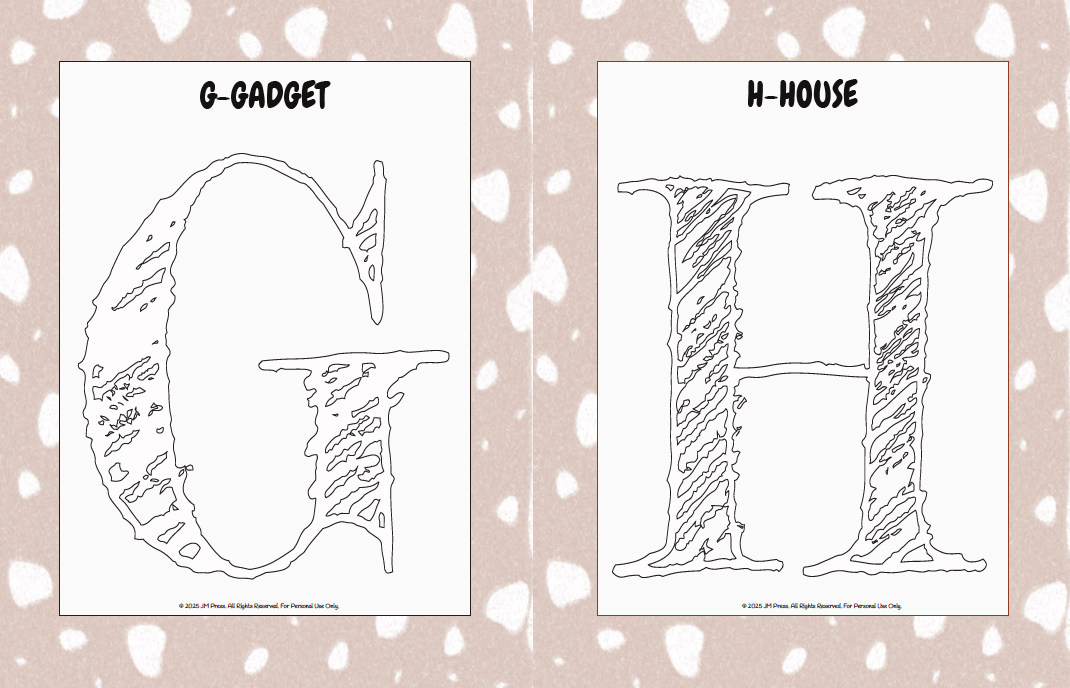 Handwriting Workbook – A to Z Textured Block Letters (JM Press Kids Edition)