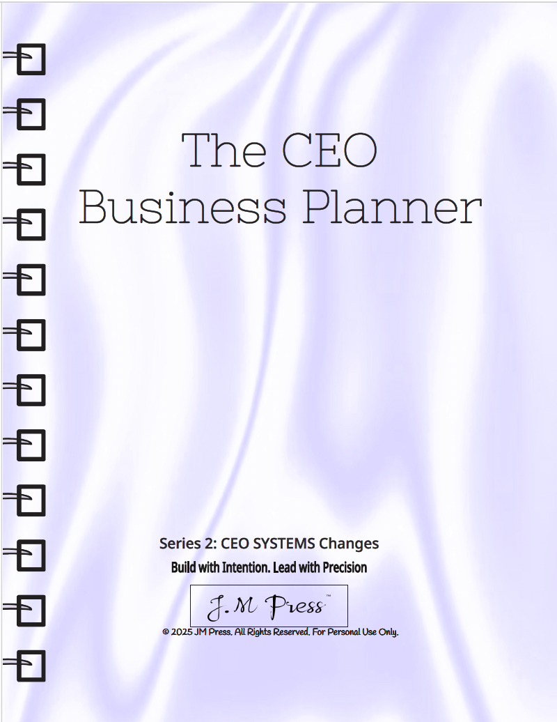 CEO Business Planner – Systems & Strategic Changes | JM Press CEO Tools Edition