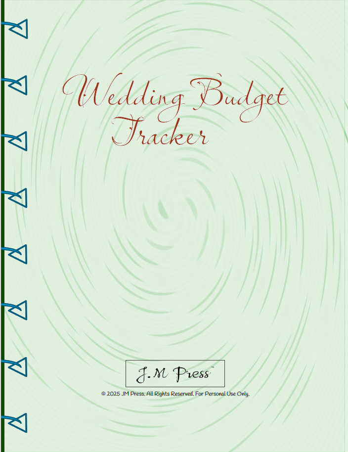 Wedding Budget Planner | Expense, Savings & Final Budget Summary | JM Press