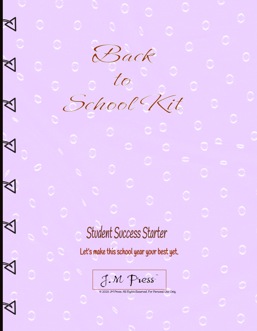 Back to School Kit – Student Academic Planner & Reflection Journal (Special Edition)