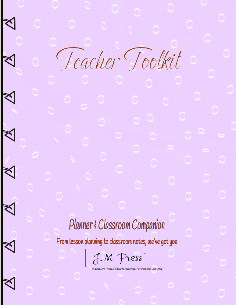 Teacher’s Toolkit Academic Planner – Lesson Planning, Attendance & Classroom Management System (JM Press Special Edition)