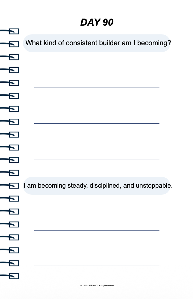 Consistency Club Pocket Diary | Habit Tracker Journal for Daily Discipline, Goal Momentum & Personal Accountability | JM Press