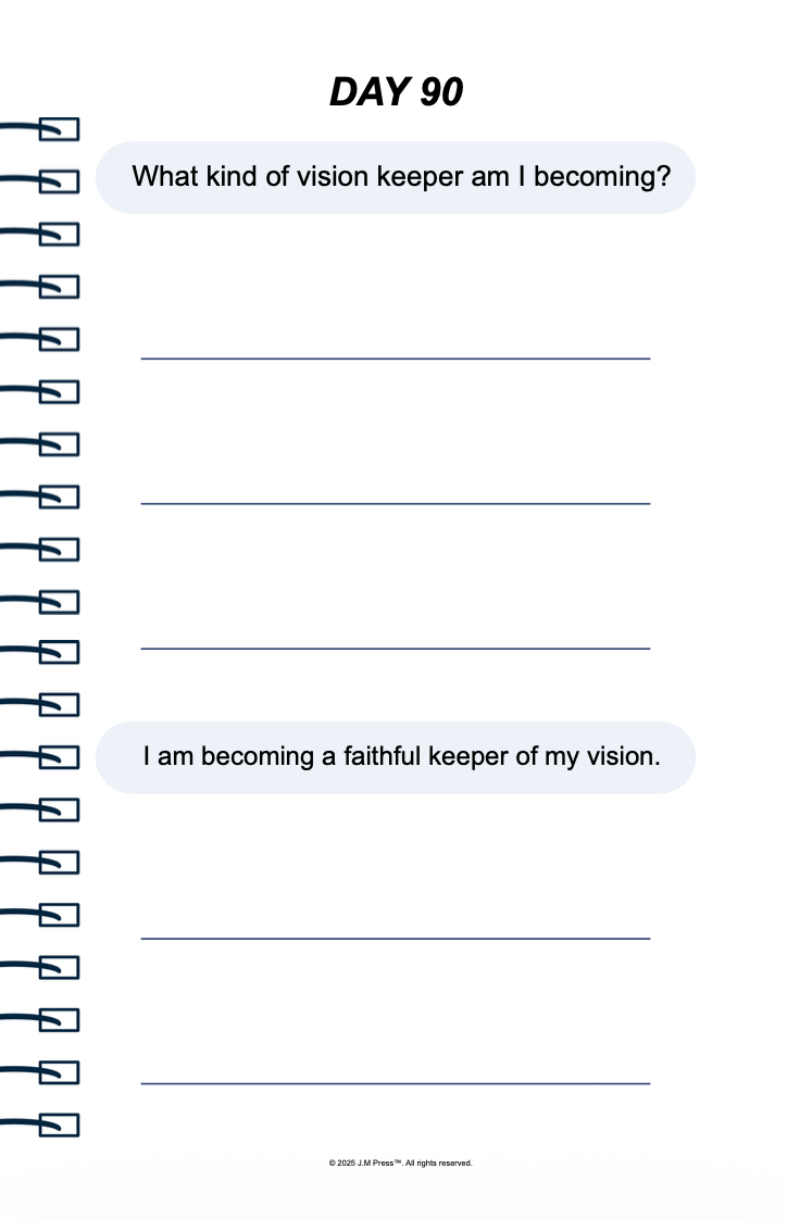 Vision Keeper Pocket Diary | Goal Vision Journal for Dreamers, Founders & Long-Term Planning | Daily Vision Alignment Diary | JM Press