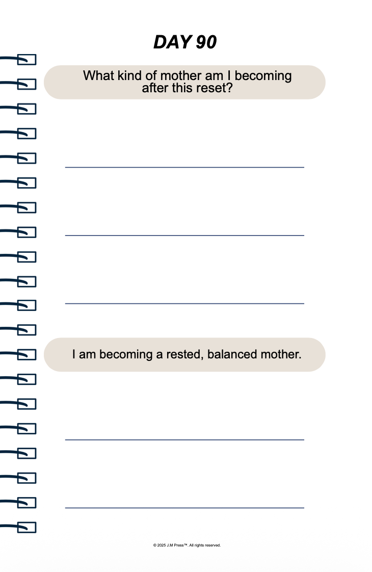 Mom Reset Pocket Diary | Burnout Recovery Journal for Mothers, Emotional Reset & Gentle Self-Care | JM Press