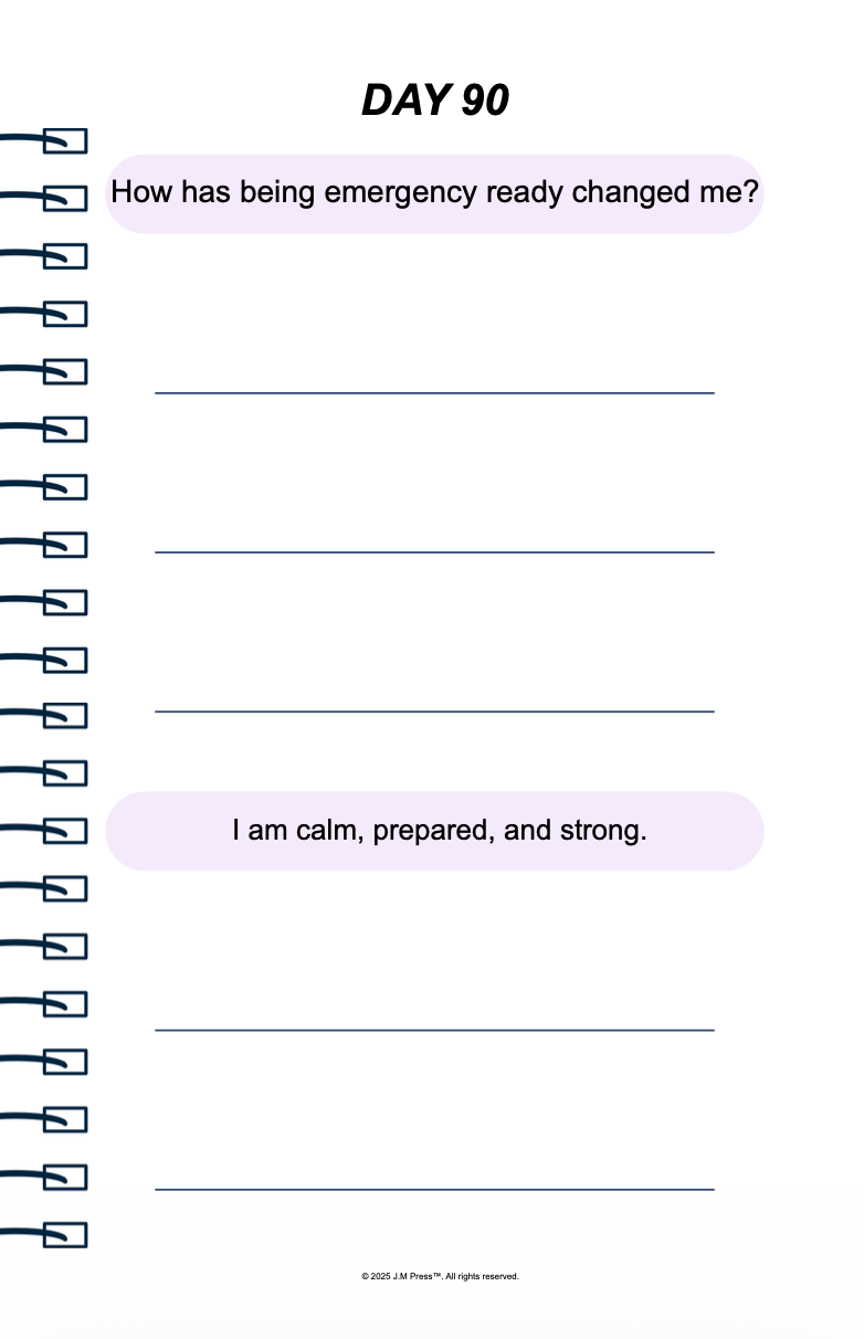 Emergency Ready Pocket Diary | Mental Readiness Journal for Stressful Situations, Clear Thinking, and Emotional Stability | JM Press