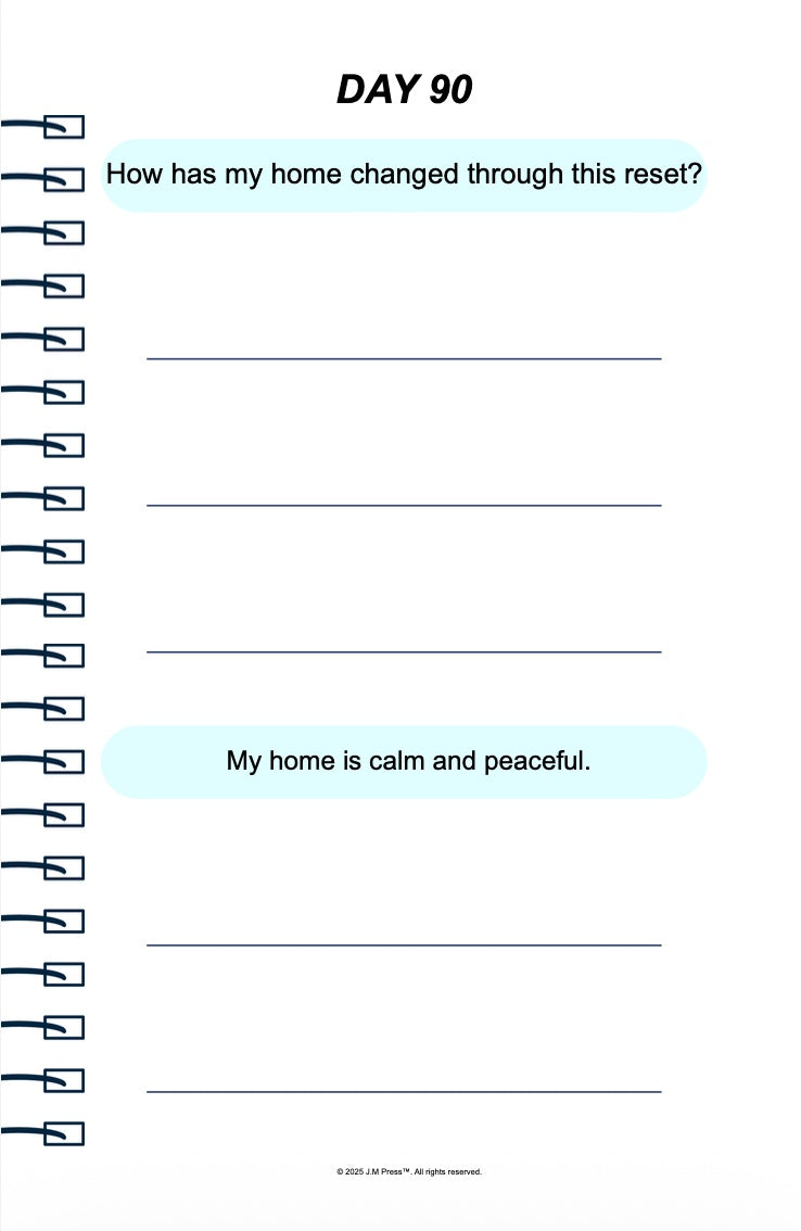 Home Reset Pocket Diary | Guided Journal for Decluttering, Organizing Your Home & Creating a Calm Living Space | JM Press