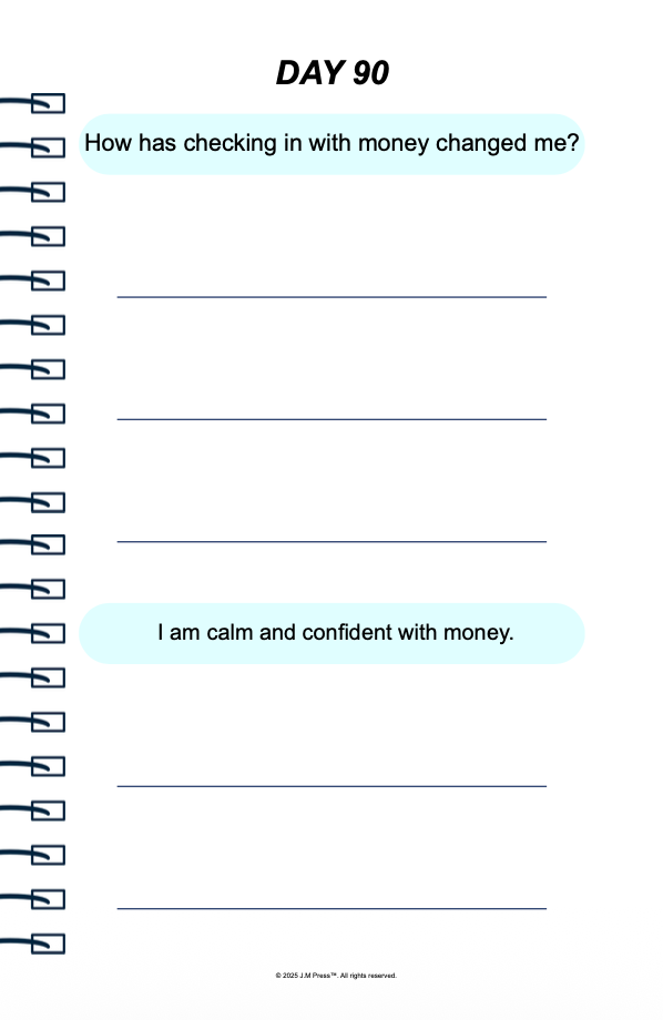 Money Check-In Pocket Diary | Reflective Money Journal for Young Adults Learning Budgeting, Spending Awareness & Healthy Financial Habits | JM Press
