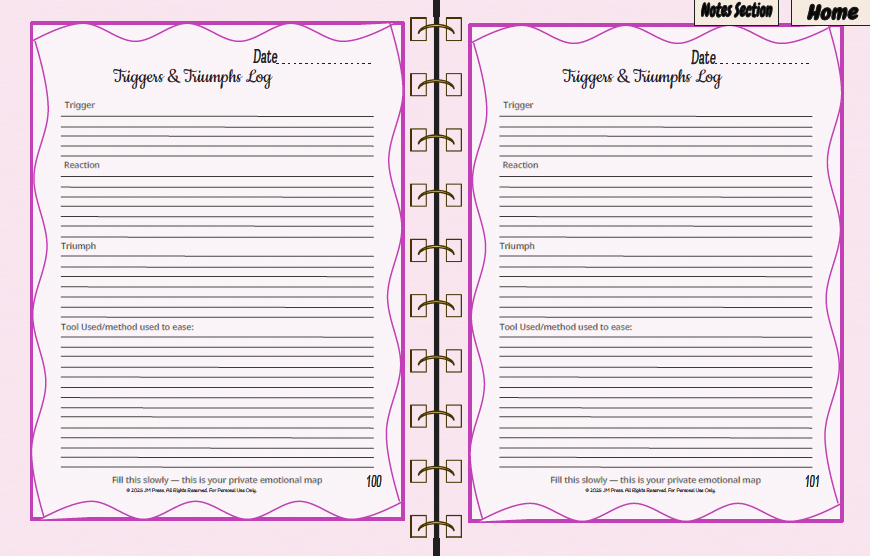 Mood Tracker Journal — Emotional Awareness & Mental Wellness Reflection Planner