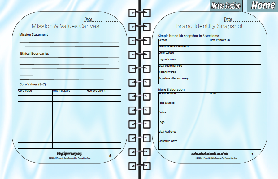 CEO Business Planner – Systems & Strategic Changes | JM Press CEO Tools Edition