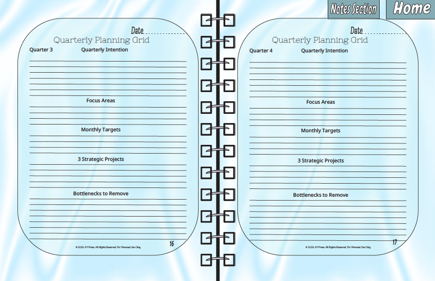 CEO Business Planner – Systems & Strategic Changes | JM Press CEO Tools Edition