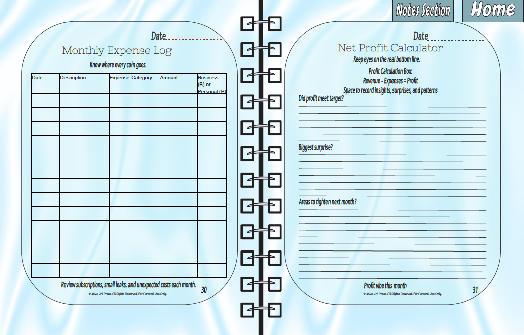 CEO Finance Tracker – Monthly Revenue & Expense Log | JM Press CEO Tools Edition