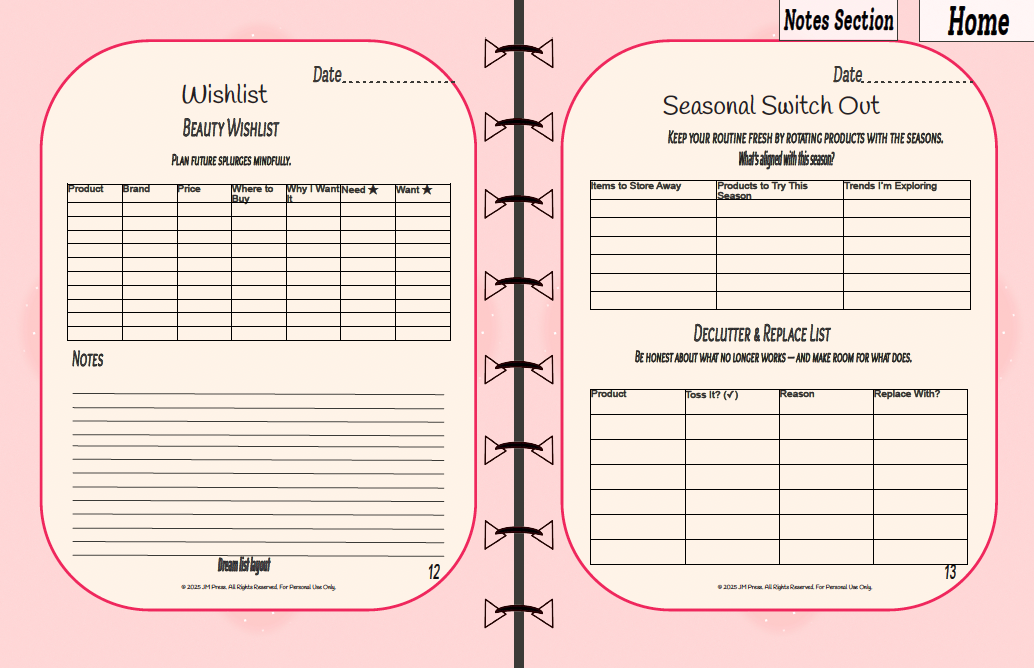 Makeup Inventory – Beauty Product Tracker (JM Press Beauty Edition)